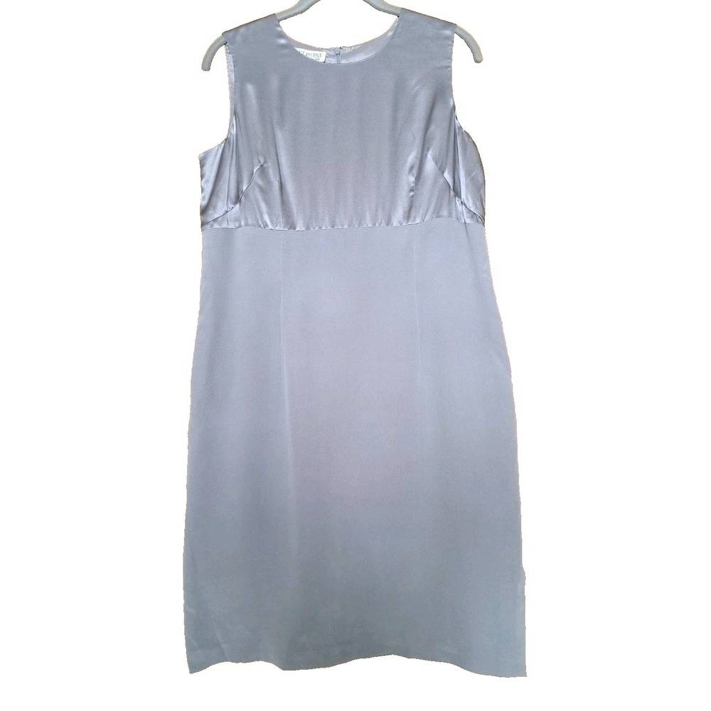 Due Per‎ Due Petite Collection Lavender Silk Sleeveless Back Zip Midi Dress 12P